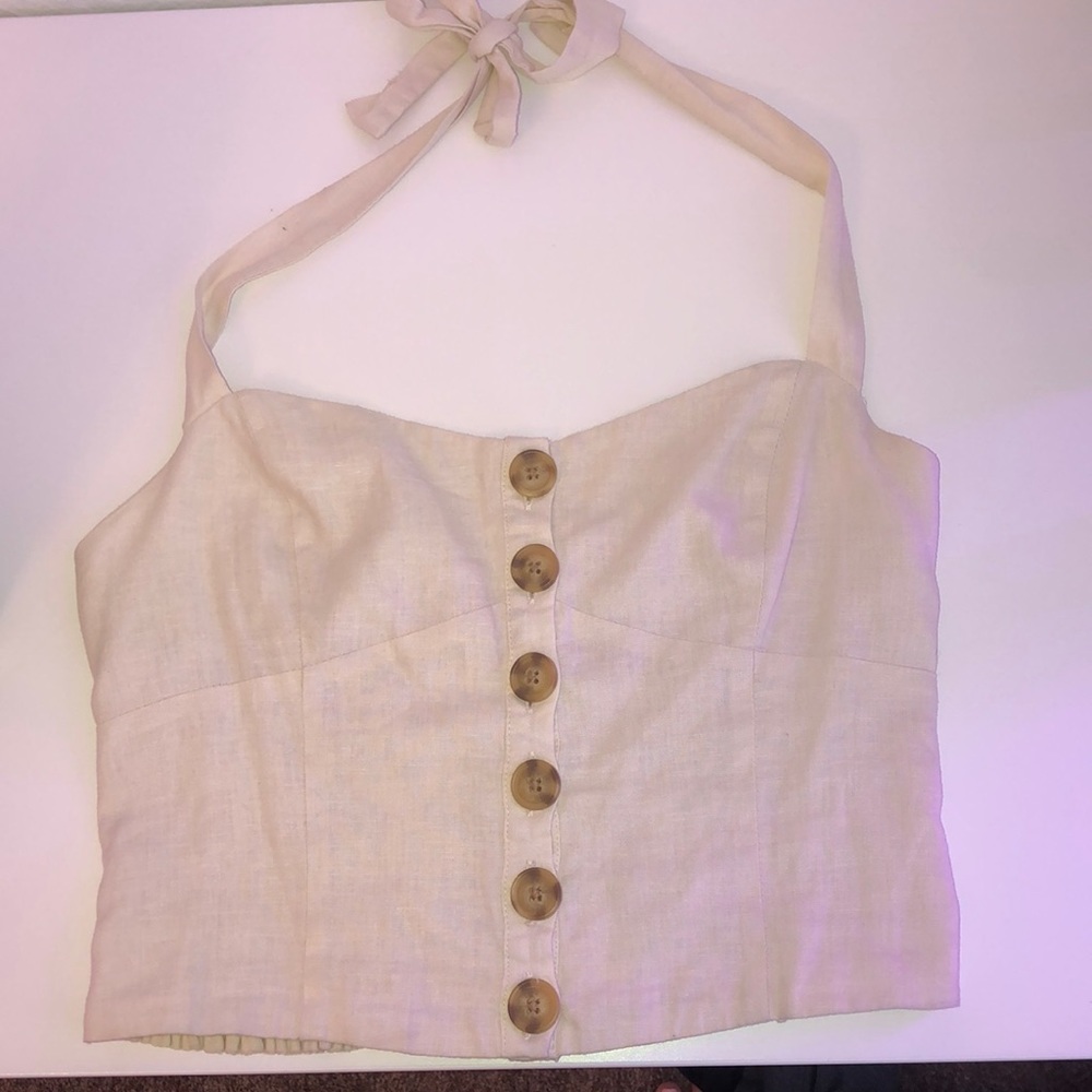 Urban Outfitters Cream Halter Top
